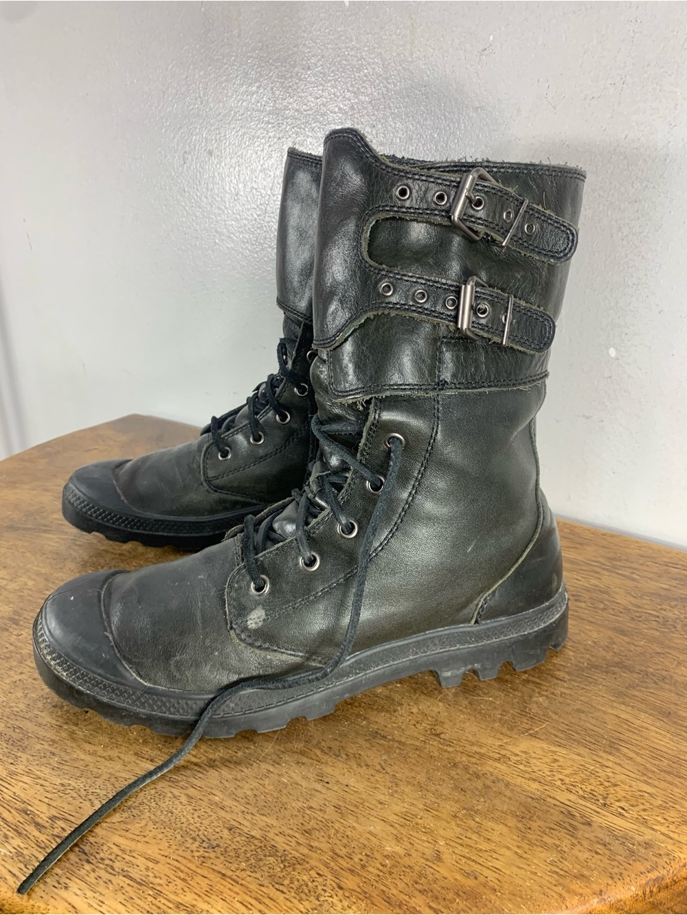 Palladium  biker style leather boots